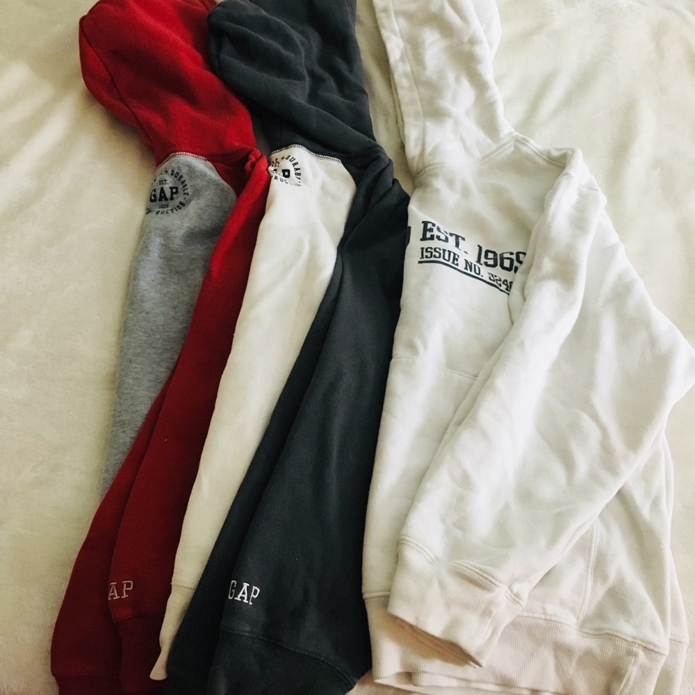 3 boys size xxl Gap hooded sweatshirts